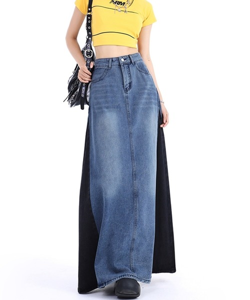 リズレイ　リメイクデニムスカート　risley ヒステリック　アウラアイラ HYSTERIC GLAMOUR WOMNS]SNAKE LOOP リメイクデニムスカート