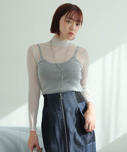 セール】ラメシアートップス（Tシャツ/カットソー）｜LADYMADE