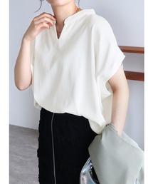 reca | 綿100％！キーネックドルマンワイドTシャツ(Tシャツ/カットソー)