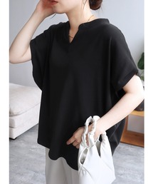 reca | 綿100％！キーネックドルマンワイドTシャツ(Tシャツ/カットソー)