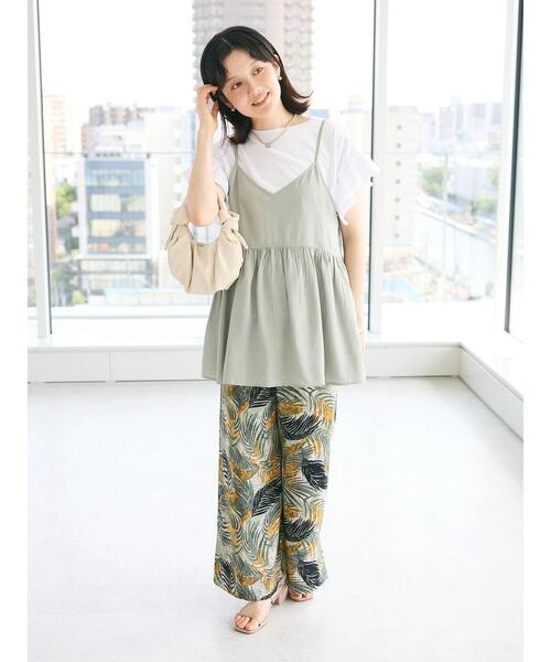 CRAFT STANDARD BOUTIQUE(クラフトスタンダードブティック)の「レーヨン柄プリントワイドパンツ(その他パンツ・レディース・マスタード/グリーン・M/L)」の19枚目の写真