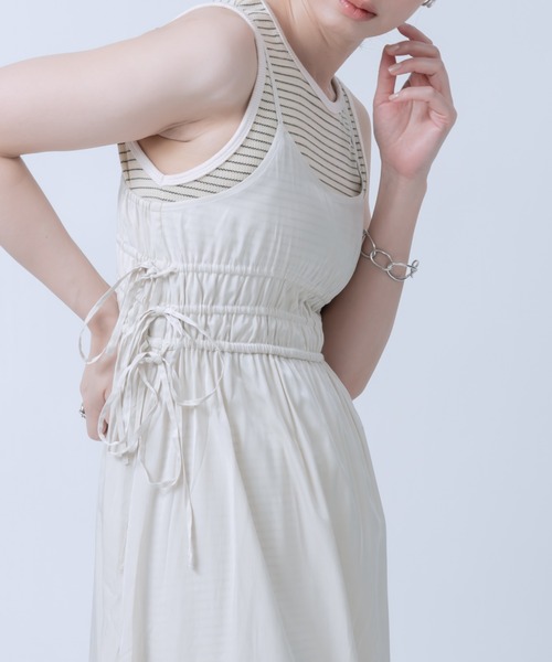 LOSUCA（ロスカ）の「レイヤードキャミワンピース（ワンピース・レディース・マスタード/アイボリー/オレンジ・FREE）」の9枚目の写真