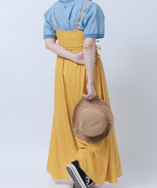 LOSUCA（ロスカ）の「レイヤードキャミワンピース（ワンピース・レディース・マスタード/アイボリー/オレンジ・FREE）」の18枚目の写真