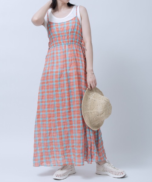 LOSUCA（ロスカ）の「レイヤードキャミワンピース（ワンピース・レディース・マスタード/アイボリー/オレンジ・FREE）」の6枚目の写真