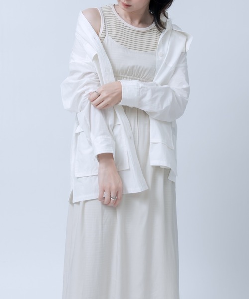 LOSUCA（ロスカ）の「レイヤードキャミワンピース（ワンピース・レディース・マスタード/アイボリー/オレンジ・FREE）」の12枚目の写真