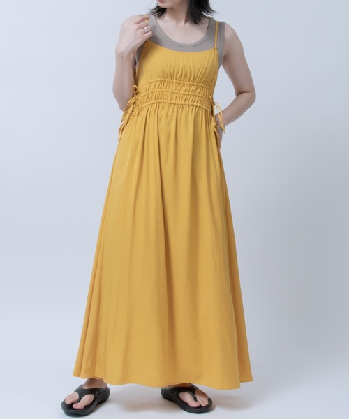 LOSUCA（ロスカ）の「レイヤードキャミワンピース（ワンピース・レディース・マスタード/アイボリー/オレンジ・FREE）」の15枚目の写真