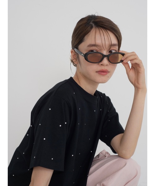 JUMELLE（ジュメロ）の「oval color sunglasses（サングラス・レディース・ブラック・FREE）」の3枚目の写真