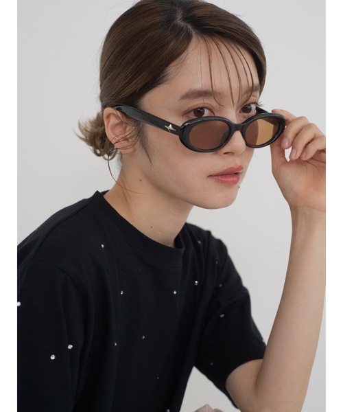 JUMELLE（ジュメロ）の「oval color sunglasses（サングラス・レディース・ブラック・FREE）」の7枚目の写真