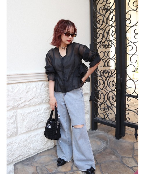 JUMELLE（ジュメロ）の「oval color sunglasses（サングラス・レディース・ブラック・FREE）」の13枚目の写真