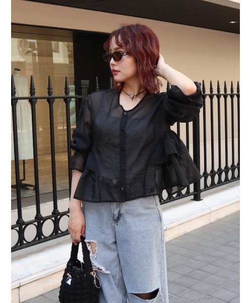 JUMELLE（ジュメロ）の「oval color sunglasses（サングラス・レディース・ブラック・FREE）」の14枚目の写真