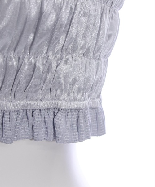 clear（クリア）の「フリルギャザーノースリーブビスチェ[フェミニン ヘルシー]≪再入荷≫（ベスト・レディース・イエロー/ミント/グレー・F）」の10枚目の写真