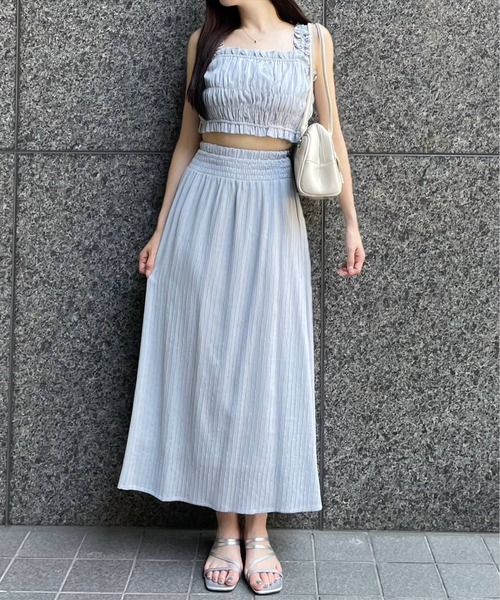 clear（クリア）の「フリルギャザーノースリーブビスチェ[フェミニン ヘルシー]≪再入荷≫（ベスト・レディース・イエロー/ミント/グレー・F）」の20枚目の写真