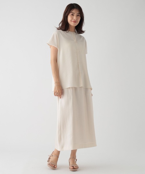 Elura（エルーラ）の「サテンナロースカート/122035（スカート・レディース・オフホワイト/ブラック/ブラウン系その他・FREE/FREE(S)）」の5枚目の写真