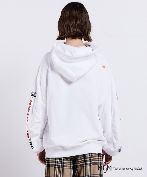DOUBLE STANDARD CLOTHING(ダブルスタンダードクロージング)の「PINK PANTHER/ ボリュームスリーブフーディー(パーカー・レディース・ホワイト/ネイビー・FREE)」の7枚目の写真