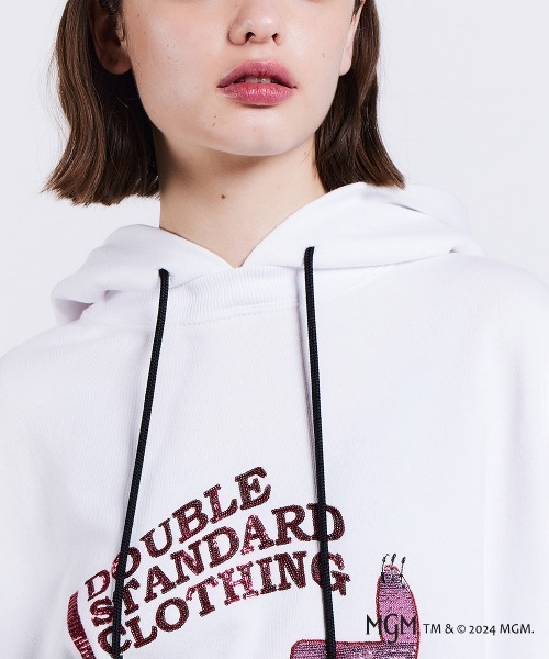 DOUBLE STANDARD CLOTHING(ダブルスタンダードクロージング)の「PINK PANTHER/ ボリュームスリーブフーディー(パーカー・レディース・ホワイト/ネイビー・FREE)」の8枚目の写真