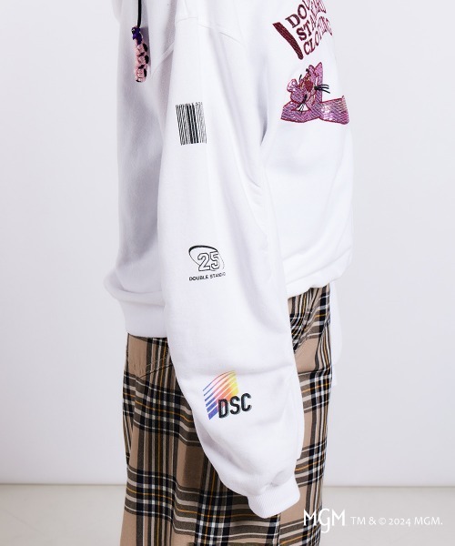DOUBLE STANDARD CLOTHING(ダブルスタンダードクロージング)の「PINK PANTHER/ ボリュームスリーブフーディー(パーカー・レディース・ホワイト/ネイビー・FREE)」の15枚目の写真