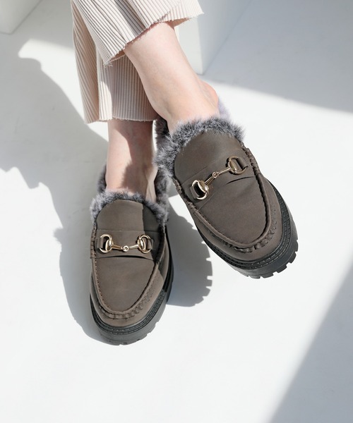 【セール】【RiiiKa/リーカ】ファーモカシンミュール（サンダル）｜RiiiKa（リーカ）