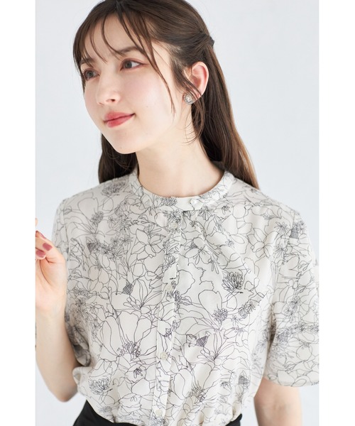 tocco closet（トッコ　クローゼット）の「２ＷＡＹボウタイ付きフレアスリーブブラウス（シャツ/ブラウス・レディース・ブラック/オフホワイト/クリーム/ネイビー/ミント/ラベンダー/ホワイト・M）」の2枚目の写真