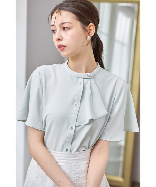 tocco closet（トッコ　クローゼット）の「２ＷＡＹボウタイ付きフレアスリーブブラウス（シャツ/ブラウス・レディース・ブラック/オフホワイト/クリーム/ネイビー/ミント/ラベンダー/ホワイト・M）」の5枚目の写真