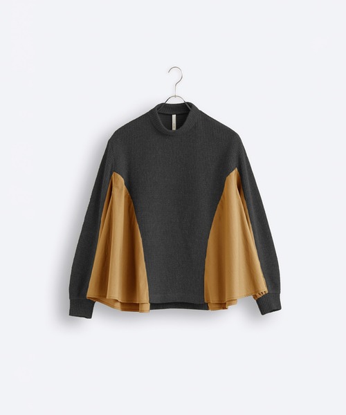 Kelen(ケレン)の「「KELEN/ケレン」ニットコンビトップス(Tシャツ/カットソー・レディース・イエロー/サックスブルー/オフホワイト/ブラック・S/M)」の3枚目の写真