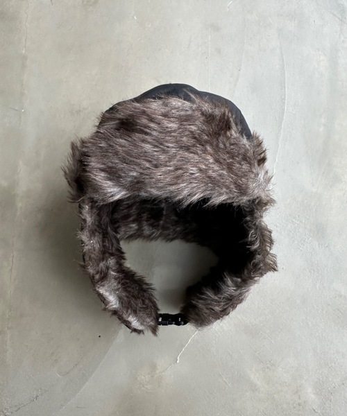 SHAGGIE（シャギー）の「ファー付きフライトキャップ（ニットキャップ/ビーニー・レディース・ブラック・FREE）」の8枚目の写真