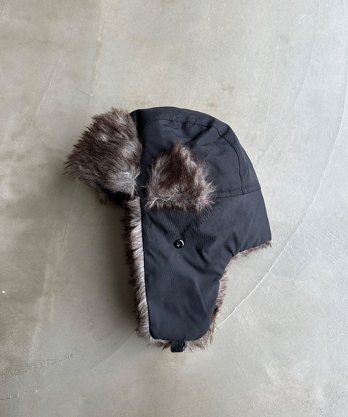 SHAGGIE（シャギー）の「ファー付きフライトキャップ（ニットキャップ/ビーニー・レディース・ブラック・FREE）」の10枚目の写真