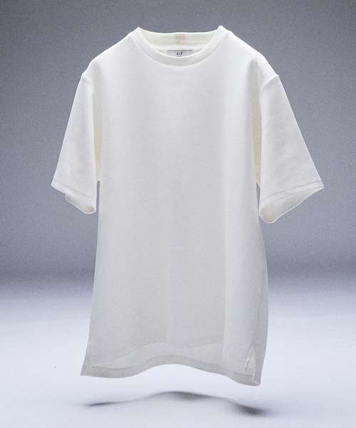 417 EDIFICE(フォーワンセブンエディフィス)の「”接触冷感&速乾&アンチピリング” utility EVERYDAY Tシャツ(Tシャツ/カットソー・メンズ・チャコールグレー/ブルー/ホワイト/ブラック・X-LARGE/LARGE/MEDIUM/SMALL)」の5枚目の写真