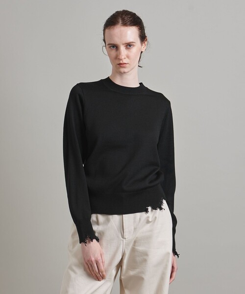 LOEFF（ロエフ）の「＜LOEFF＞ダメージ クルーネック ニットプル