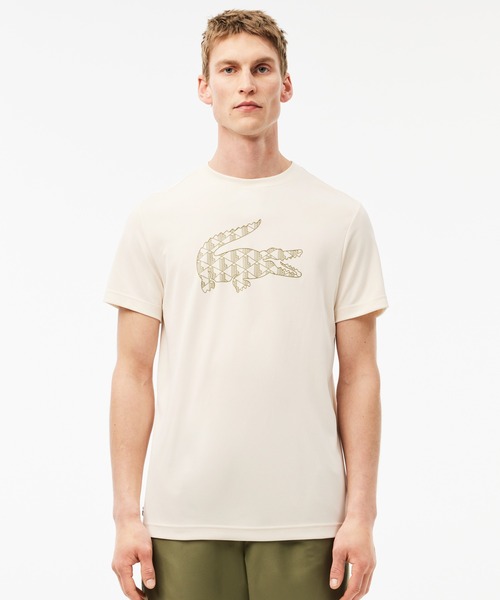 【セール】UPF30 UVカット モノグラムワニロゴ ウルトラドライ鹿の子半袖Tシャツ（Tシャツ/カットソー）｜LACOSTE（ラコステ） 6,699円