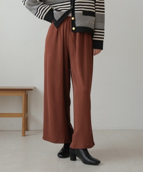 Bou Jeloud(ブージュルード)の「リラックスワイドパンツ(その他パンツ・レディース・モカ/キャメル/ブラック/カーキ/イエロー/ブラウン/ブルーグリーン・FREE)」の3枚目の写真