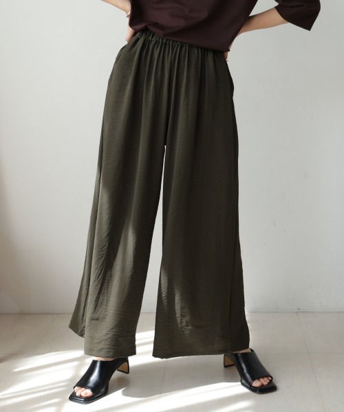 Bou Jeloud(ブージュルード)の「リラックスワイドパンツ(その他パンツ・レディース・モカ/キャメル/ブラック/カーキ/イエロー/ブラウン/ブルーグリーン・FREE)」の5枚目の写真