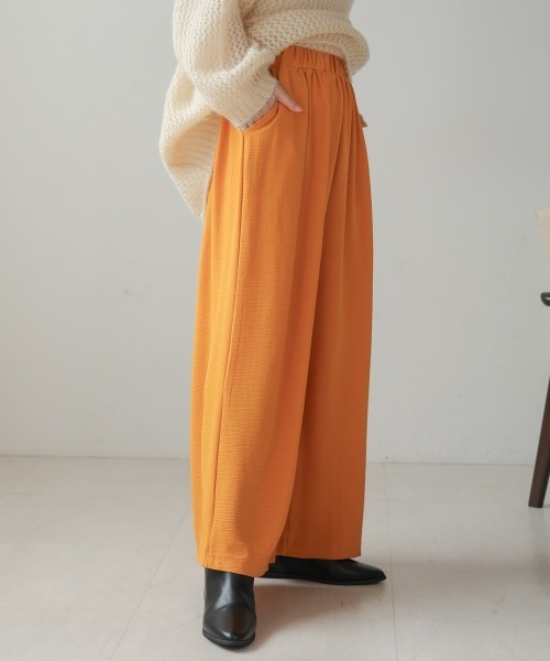 Bou Jeloud(ブージュルード)の「リラックスワイドパンツ(その他パンツ・レディース・モカ/キャメル/ブラック/カーキ/イエロー/ブラウン/ブルーグリーン・FREE)」の1枚目の写真