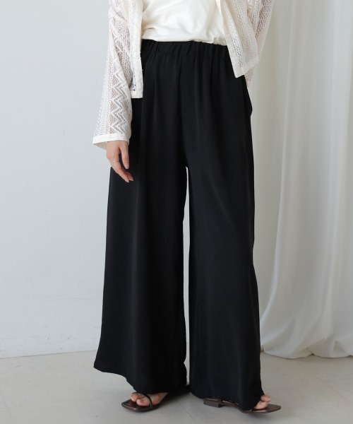 Bou Jeloud(ブージュルード)の「リラックスワイドパンツ(その他パンツ・レディース・モカ/キャメル/ブラック/カーキ/イエロー/ブラウン/ブルーグリーン・FREE)」の2枚目の写真