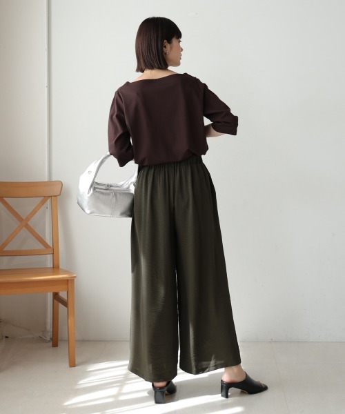 Bou Jeloud(ブージュルード)の「リラックスワイドパンツ(その他パンツ・レディース・モカ/キャメル/ブラック/カーキ/イエロー/ブラウン/ブルーグリーン・FREE)」の16枚目の写真