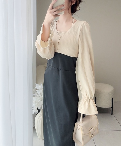 ブラックピースナウ| ジレワンピース【M】 アシメントリー レイヤード ゴシック ブラックピースナウ| ジレワンピース【M】 アシメントリー