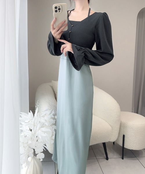 ブラックピースナウ| ジレワンピース【M】 アシメントリー レイヤード ゴシック ブラックピースナウ| ジレワンピース【M】 アシメントリー