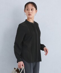 green label relaxing | ピンタック スタンド ネック ブラウス(シャツ/ブラウス)