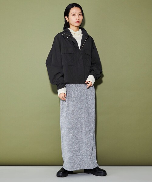 CITEN（シテン）の「＜CITEN＞ナイロン ショートブルゾン（ブルゾン・レディース・ベージュ/グレー/ブラック・FREE）」の10枚目の写真