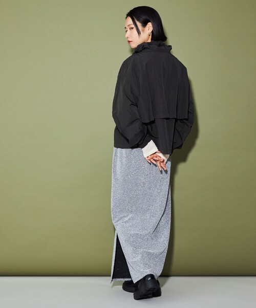 CITEN（シテン）の「＜CITEN＞ナイロン ショートブルゾン（ブルゾン・レディース・ベージュ/グレー/ブラック・FREE）」の12枚目の写真