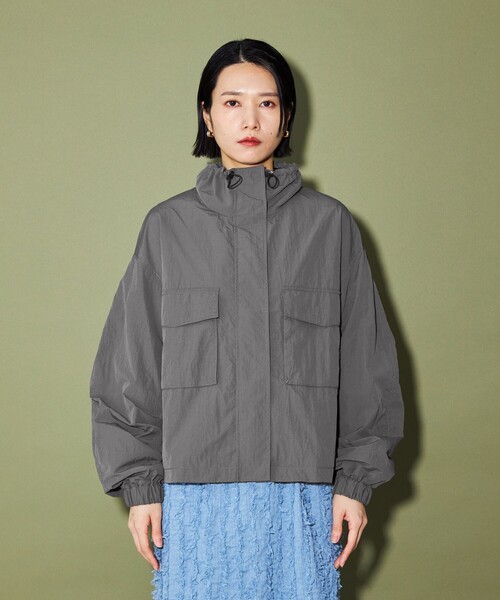 CITEN（シテン）の「＜CITEN＞ナイロン ショートブルゾン（ブルゾン・レディース・ベージュ/グレー/ブラック・FREE）」の13枚目の写真