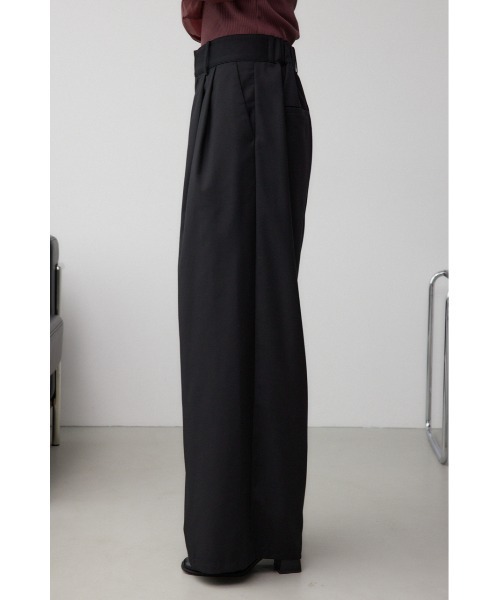 AZUL by moussy（アズールバイマウジー）の「2タックワイドトラウザーズパンツ（スラックス・レディース・ブラック/グレー・SMALL/MEDIUM）」の14枚目の写真