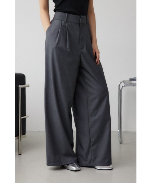 AZUL by moussy（アズールバイマウジー）の「2タックワイドトラウザーズパンツ（スラックス・レディース・ブラック/グレー・SMALL/MEDIUM）」の20枚目の写真
