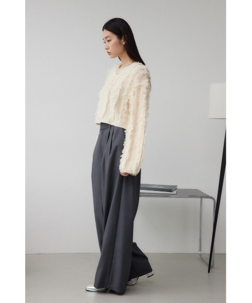 AZUL by moussy（アズールバイマウジー）の「2タックワイドトラウザーズパンツ（スラックス・レディース・ブラック/グレー・SMALL/MEDIUM）」の22枚目の写真