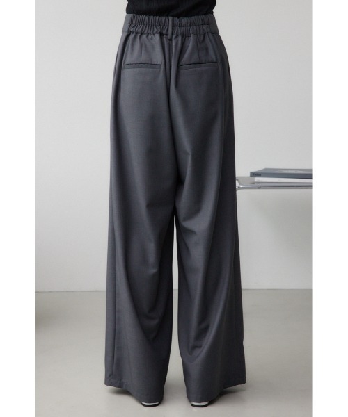 AZUL by moussy（アズールバイマウジー）の「2タックワイドトラウザーズパンツ（スラックス・レディース・ブラック/グレー・SMALL/MEDIUM）」の5枚目の写真