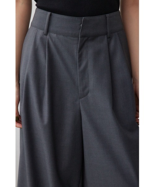 AZUL by moussy（アズールバイマウジー）の「2タックワイドトラウザーズパンツ（スラックス・レディース・ブラック/グレー・SMALL/MEDIUM）」の6枚目の写真