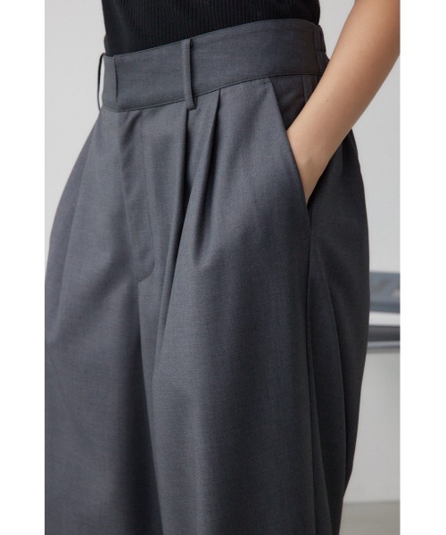 AZUL by moussy（アズールバイマウジー）の「2タックワイドトラウザーズパンツ（スラックス・レディース・ブラック/グレー・SMALL/MEDIUM）」の8枚目の写真