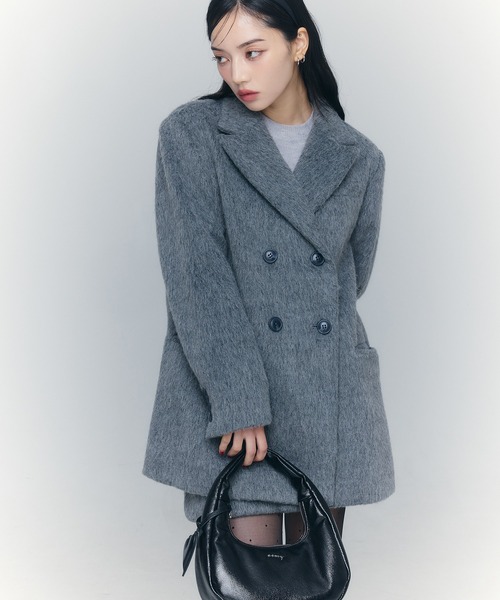 EIMY ISTOIRE（エイミーイストワール）の「シャギーウールジャケット（テーラードジャケット・レディース・ピンク/ミント/ベージュ/グレー・F）」の21枚目の写真