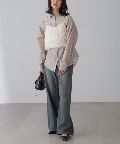 FREE'S MART（フリーズマート）の「ワッシャービッグシャツ（シャツ/ブラウス・レディース・ブルー/グレー/パープル/ホワイト・FREE）」の22枚目の写真