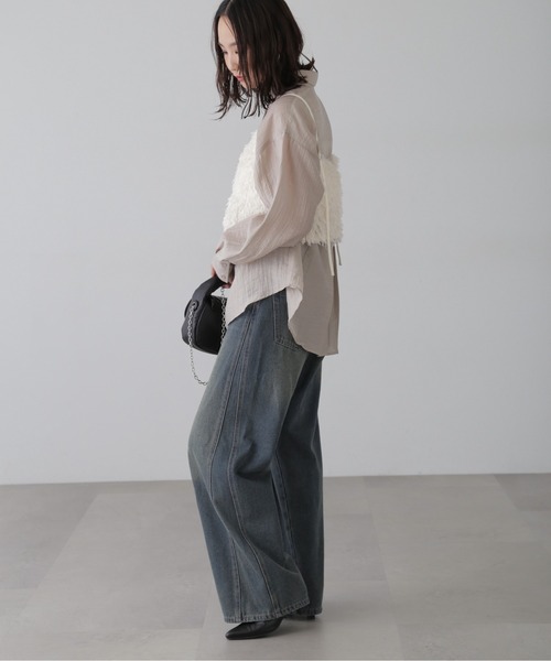 FREE'S MART（フリーズマート）の「ワッシャービッグシャツ（シャツ/ブラウス・レディース・ブルー/グレー/パープル/ホワイト・FREE）」の21枚目の写真