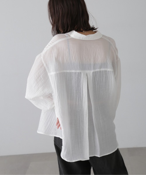 FREE'S MART（フリーズマート）の「ワッシャービッグシャツ（シャツ/ブラウス・レディース・ブルー/グレー/パープル/ホワイト・FREE）」の16枚目の写真